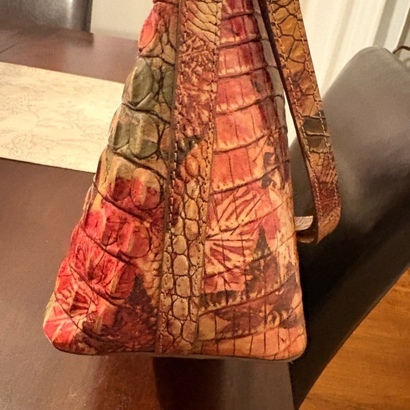 EUC Brahmin Foliage Multicolor Crocodile-Embossed Women's Bag - Picture 12 of 14
